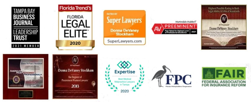 badges the Stockham Law Group attorneys have earned