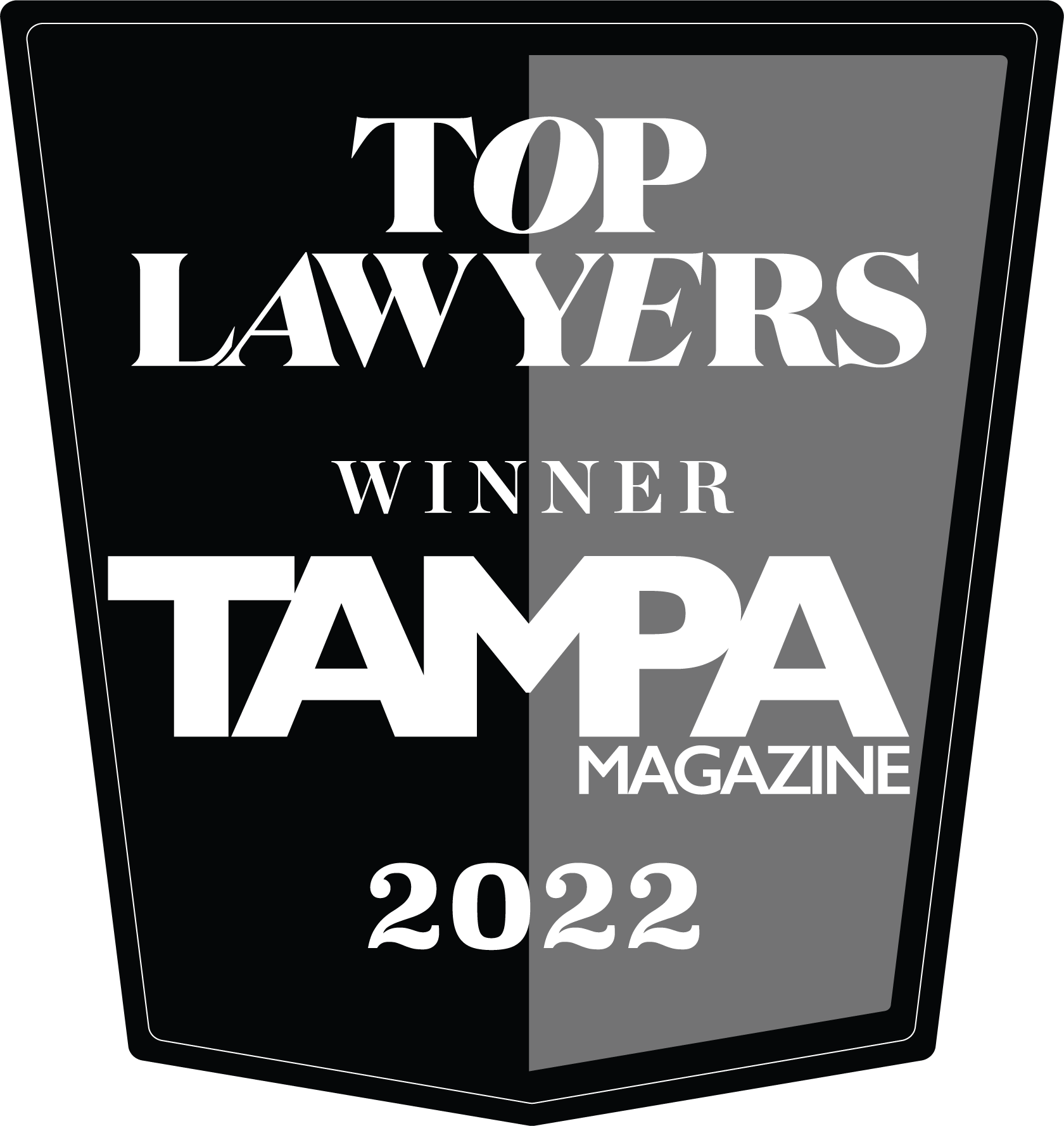 Top Lawyers Winner Tampa Magazine 2022